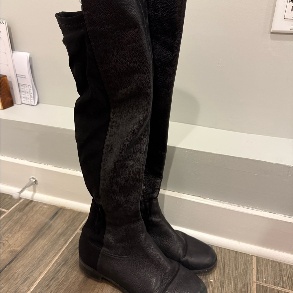 ANTONIO MELANI Black Over the Knee Boots